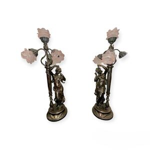 Lady Lamps with Tiffany flower shades